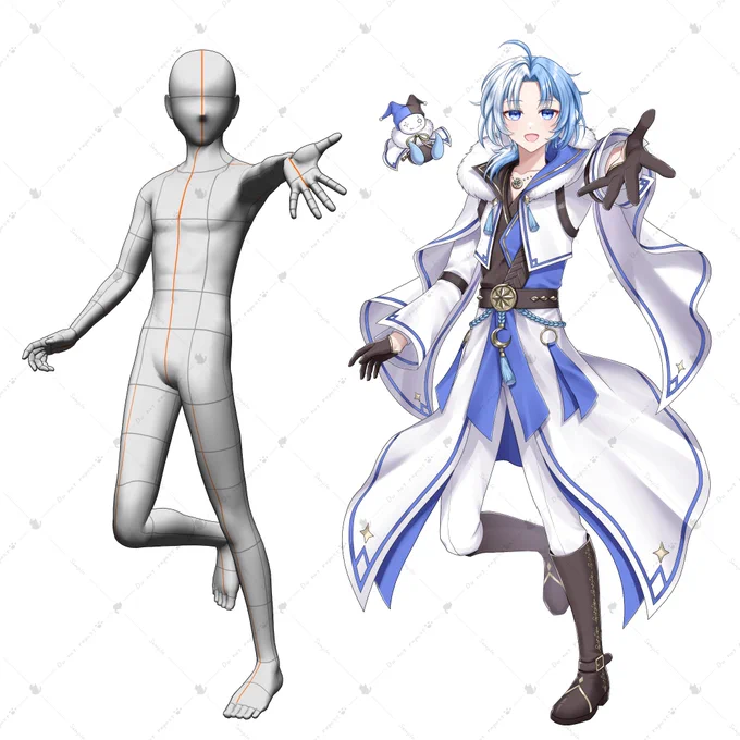 立ち絵の作業、最初に3D人形こねくり回してる時間いちばん楽しいかもしれない(ただしこれで一日終わる) 