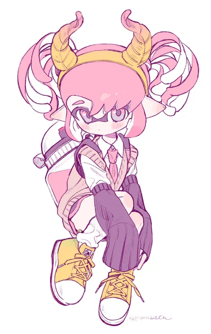 イカちゃん描いてた頃のバランス可愛く描けてた今見ても可愛い自画自賛 
