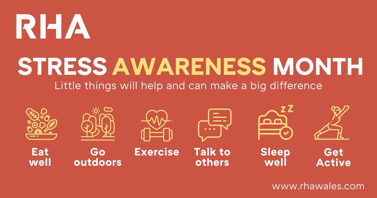 Its #StressAwarenessMonth and small changes can have a positive impact on your mental health. Get in touch with Steph our #RHABeActive Wellbeing Officer. Feel better, feel healthier and help reduce your #stresslevels Take a look: rhawales.com/community-proj… 🧠🧘🏽‍♂️💆‍♀️ #LittleByLittle