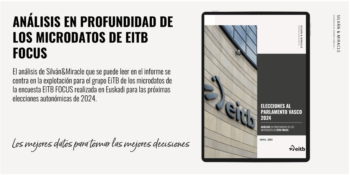 Ya está disponible el informe completo del análisis de los microdatos del último #EiTBFOCUS antes de las elecciones al Parlamento Vasco @euskaltelebista🗳️#21A. 🔗Consúltalo de manera interactiva en nuestra web: silvanmiracle.com/analisis-profu…