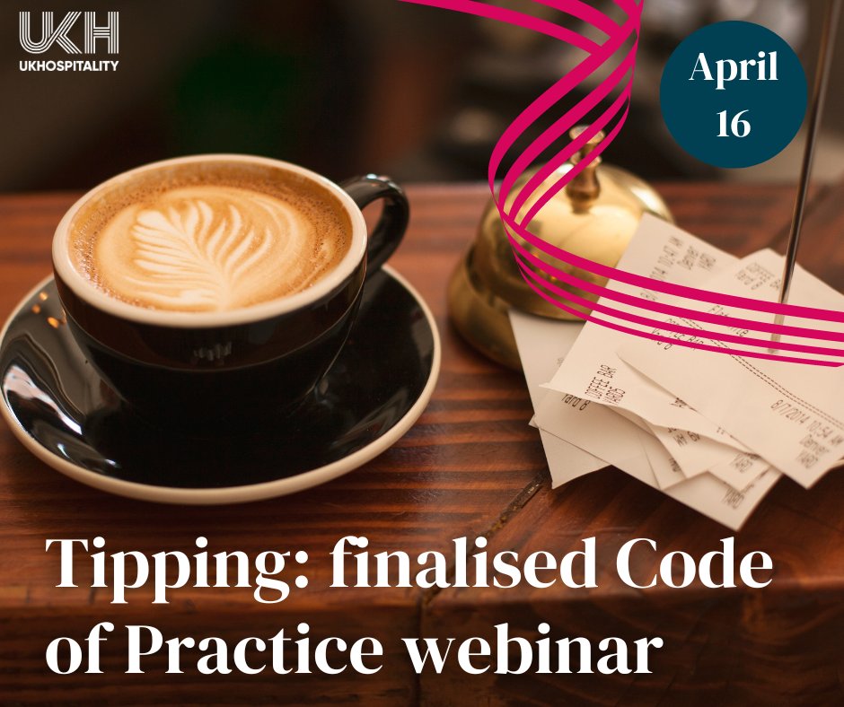 Today, the final Code of Practice on Tipping will be published. With only 10 weeks until the legislation comes into effect, we are holding a free webinar tomorrow at 9:30am to discuss what businesses need to do to implement the changes. Register here: us06web.zoom.us/webinar/regist…