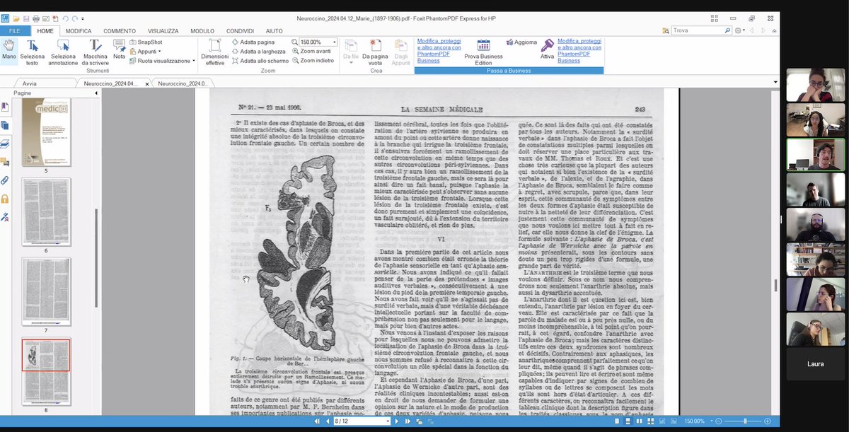 Neuroccino = histoccino: Dive into the past with a 1906 paper on #aphasia challenging established beliefs by arguing that the IFG has no special role in #language. A must-read for neuroscience and history buffs! 🧠📚 
🔗biusante.parisdescartes.fr/histoire/medic…
🎥  youtube.com/live/n4ti1rhat…