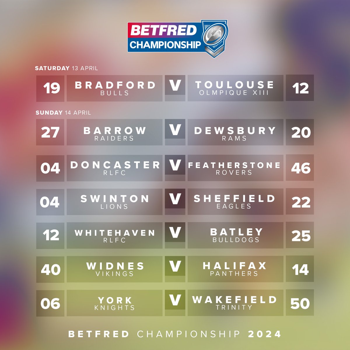 ✅ Round Four of the @Betfred Championship!