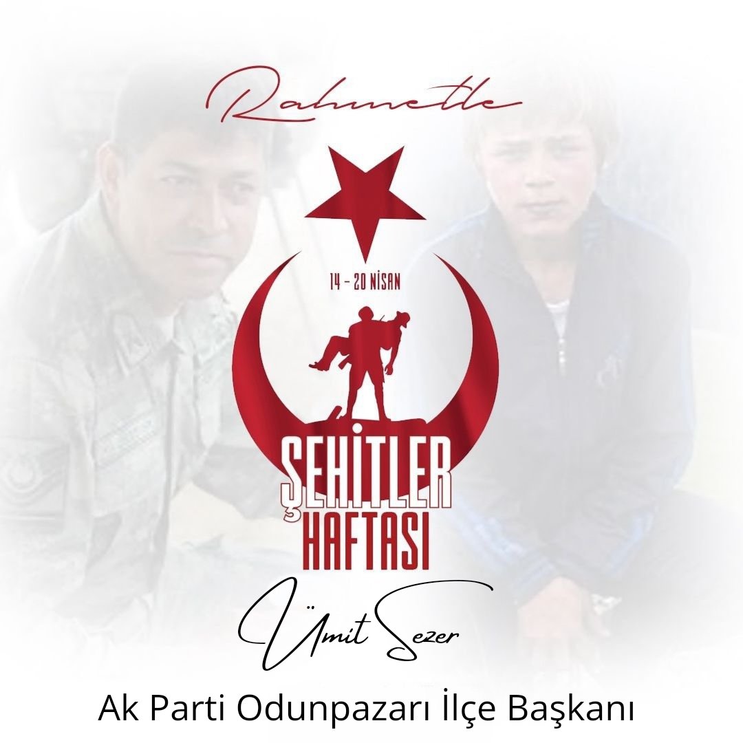 umitsezer26's tweet photo. 14-20 Nisan Şehitler Haftası vesilesiyle bu güzel vatanın topraklarını canları pahasına savunan aziz şehitlerimizi saygı, rahmet ve minnetle anıyorum. https://t.co/epu44rXQyW