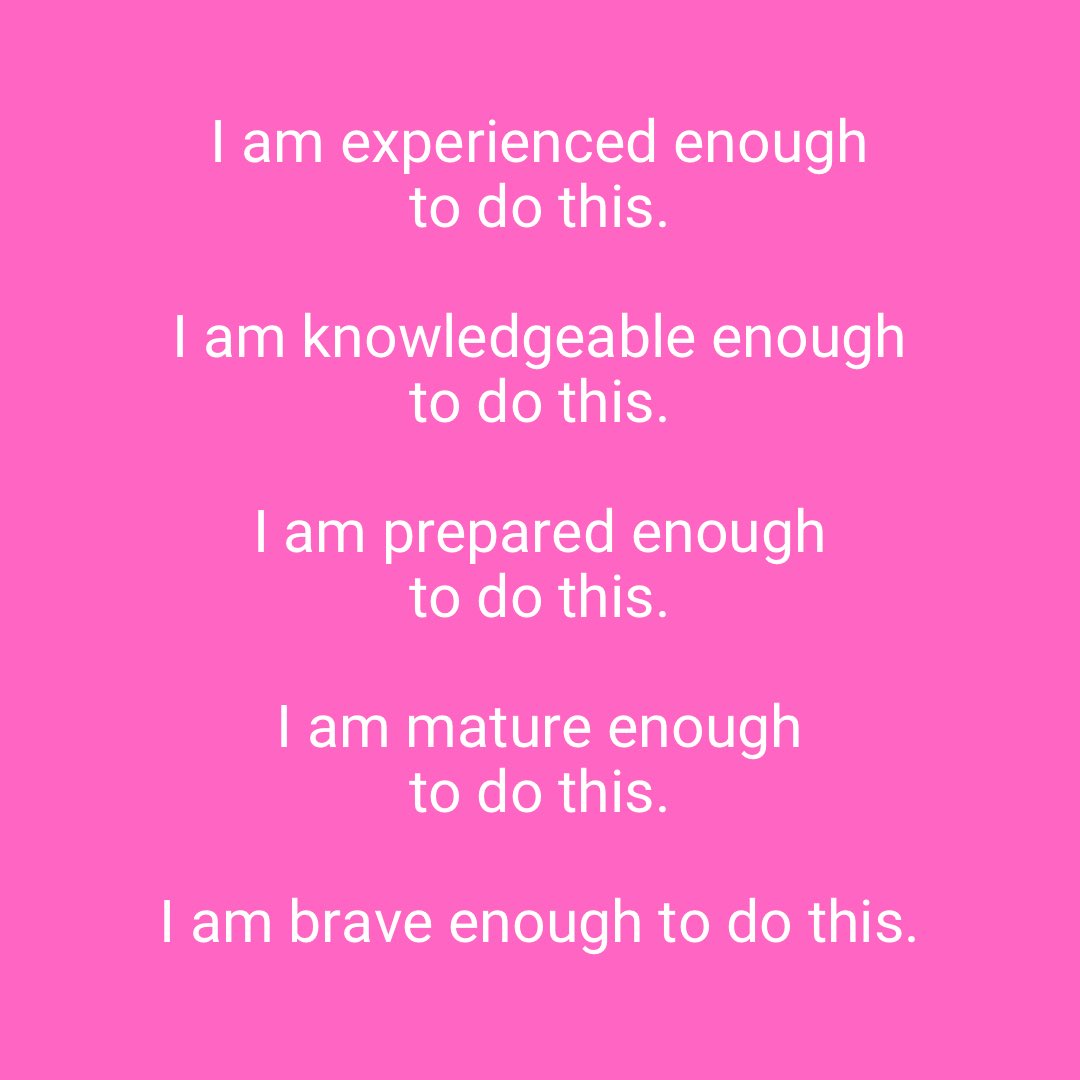 You are enough! ✨ You are experienced enough to do this. ✨ You are knowledgeable enough to do this. ✨ You are prepared enough to do this. ✨ You are mature enough to do this. ✨ You are brave enough to do this. Share with someone who needs to hear this today ❤️