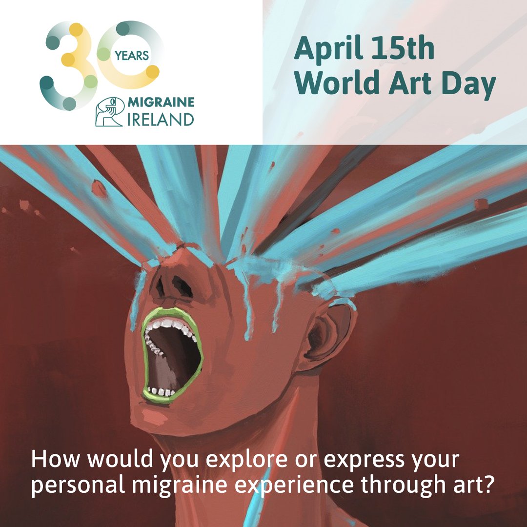 Migraine Art has been around for millennia, from carvings of ancient Egyptians with Crocodiles on their heads to modern attempts to depict the visual aura that some people experience. Often people find art to be an outlet for them to express their feelings.#migraine #WorldArtDay