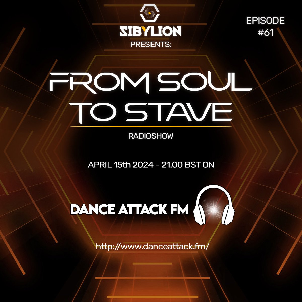 Happy Monday everyone! Let's begin the week in Trance with FSTS #61 on @DanceAttackFM! 🔥🔊 Today at 9pm BST!
Link to listen: danceattack.fm

#trancefamily #sibylion #fromsoultostave #radioshow #trance #trancemusic