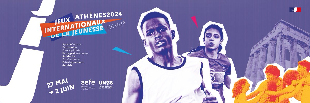 #JIJ2024 | Du 27 mai au 2 juin 2024, Athènes, berceau des jeux olympiques antiques et modernes, sera le théâtre de la 13e édition des Jeux Internationaux de la Jeunesse (JIJ), un événement de premier plan dans le calendrier sportif et culturel de l’AEFE et l’UNSS. 🏆