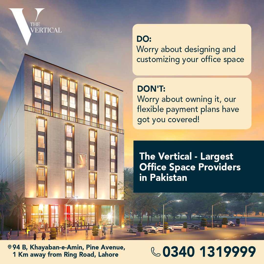 theverticalpk's tweet photo. Ready to make your mark in the corporate world? At The Vertical, owning your office space is easier than ever. With tailored designs and flexible payment options, we're your partners in success. Step into a new era of workspaces with us today! https://t.co/yIWWiRdoui