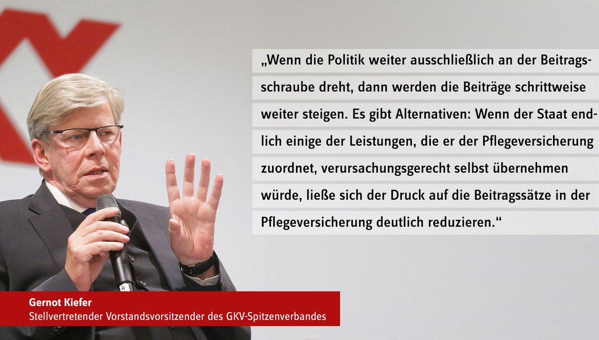 Anzahl der Pflegefälle sprunghaft angestiegen. Gernot Kiefer, stv. Vorstandsvorsitzender @GKV_SV im Interview mit @FunkeBerlin. Wir müssen dringend etwas tun. #Pflege tinyurl.com/yckcfe56