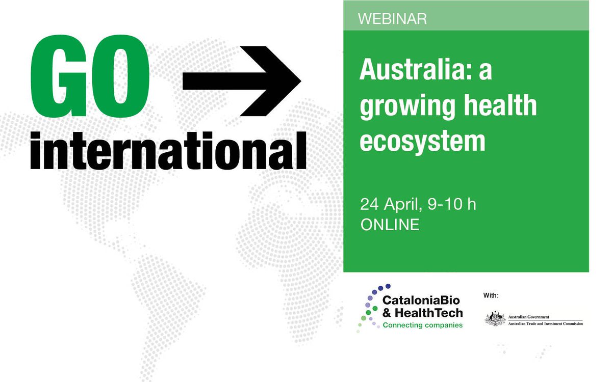 🟢 AGENDA | 🇦🇺 #Australia has a powerful bio-pharmaceutical industry, medical technology & digital #health Join the next #GoInternational webinar to explore connections 👉 tuit.cat/MsaRk With @Austrade, @AusBiotech & Southern Star Research 🗓️ 24 April, 9-10h 📢 Online