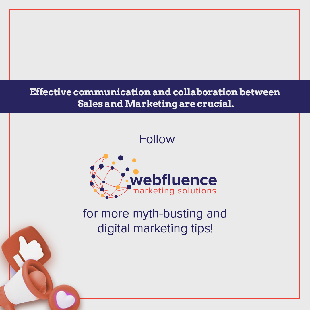 #MythbusterMonday debunks the myth that these are the same. While they work together, their roles differ! Effective communication between these two teams is KEY to success! Follow Webfluence for more digital marketing insights! 

 #Webfluence #Salesandmarketing #Digitalmarketing