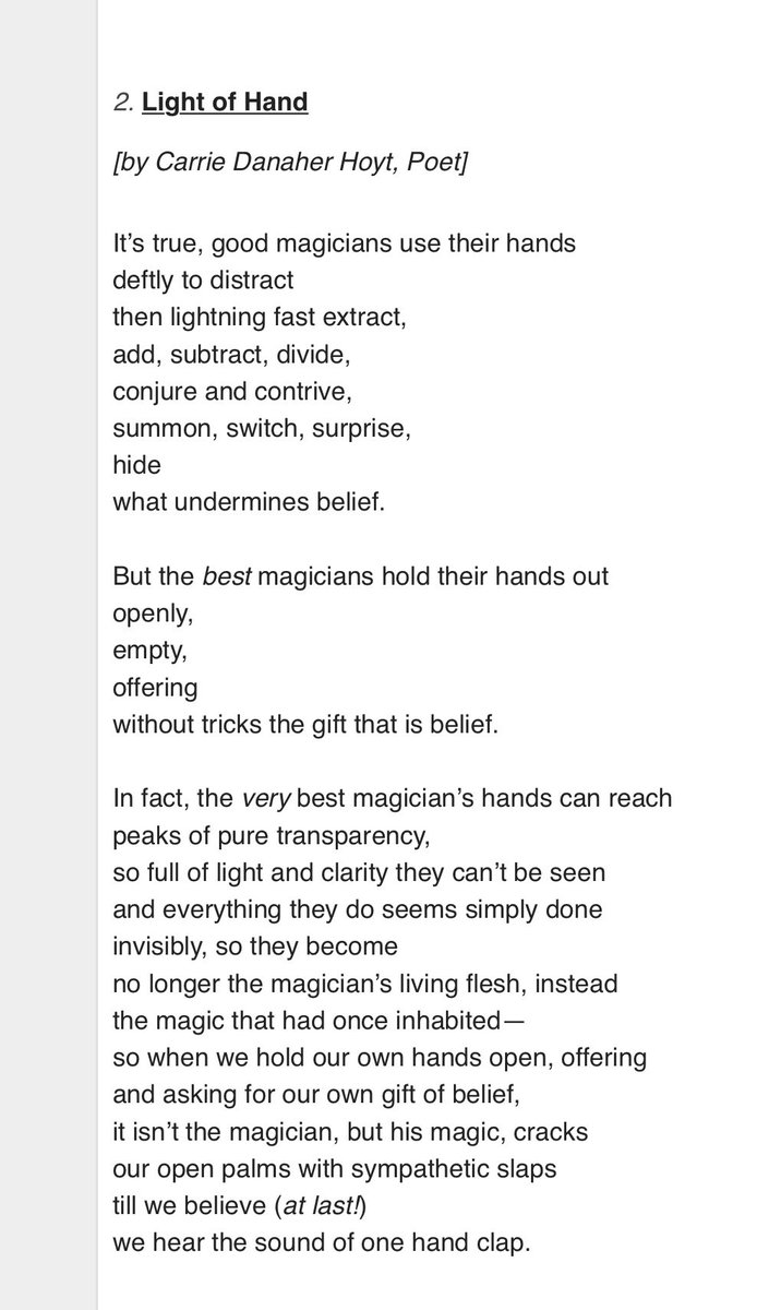 😊 Friends I’m happy to share #Dialogics (a #collaboration) #3: The Magician’s Magic 🪄 My #poem “Light of Hand” & excerpt from @mchlsllvn97’s magical #blog (link to full pub on the fantastical themirroruptonature.blogspot.com/2024/04/dialog… 🙏💫 #magic #poetry #blogging #magical #paradox #illusion