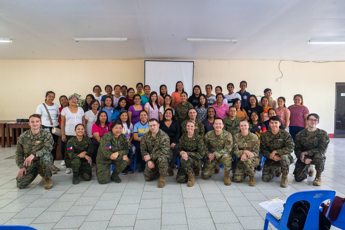In collaboration with barangay health workers and representatives from the La Union Provincial Police Office, and DOH, the AFP and U.S. service members together with the Combined Joint Civil-Military Operations Task Force facilitated a pre-Balikatan 24 health engagement.