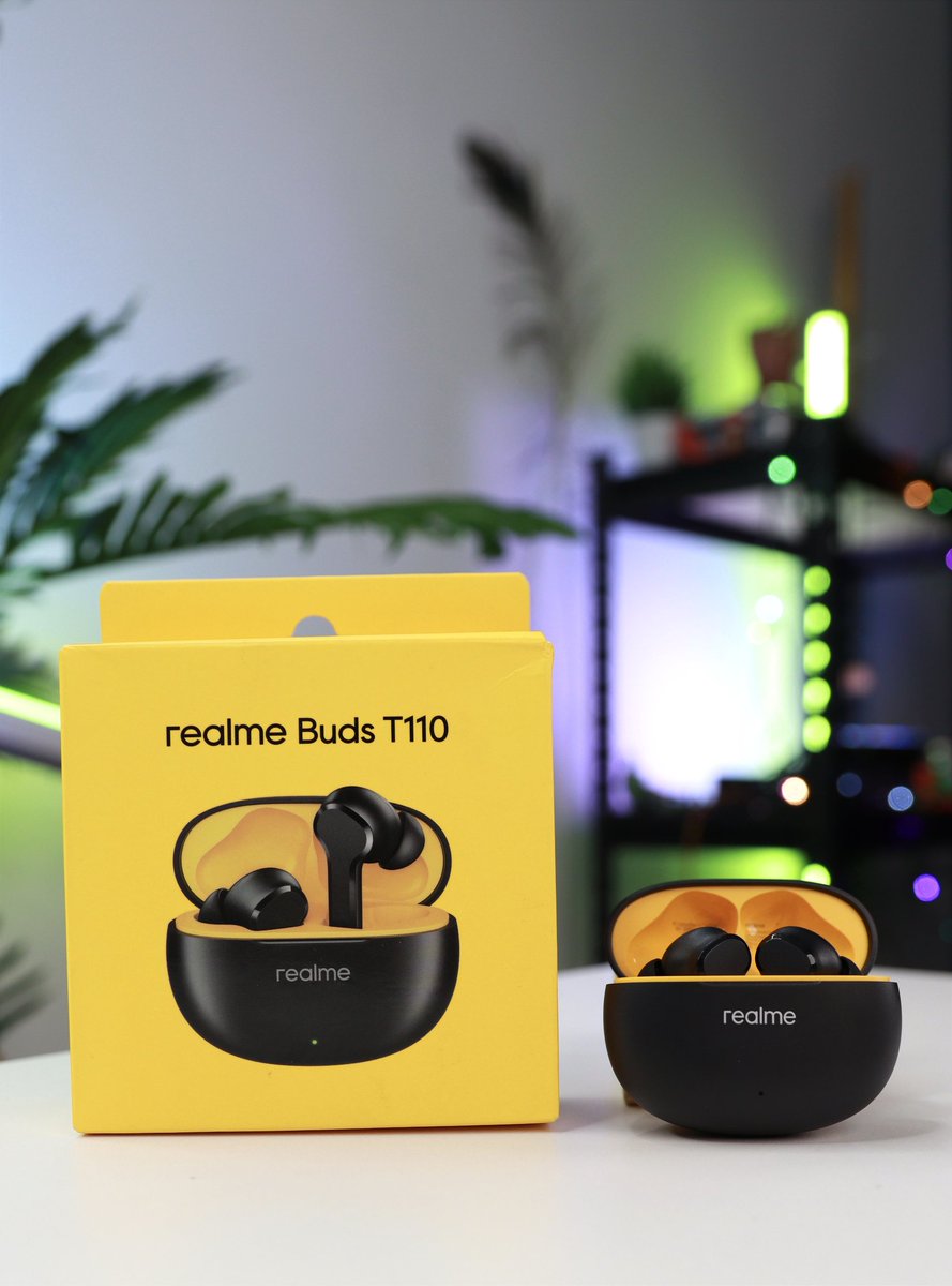 realme Buds T110 launched in India 10mm dynamic bass driver IPX5 water resistance Bluetooth 5.4 AI- ENC 88ms Low latency Smart touch controls 38 hours total playback with charging case Price - 1,499/- Early Bird Offer - 1,299/- #RealmeT110 #BudsT110