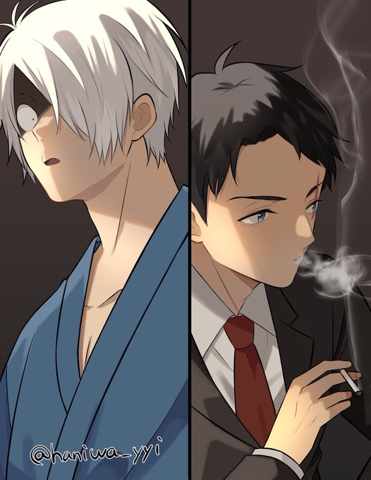 「2boys smoking」 illustration images(Latest)