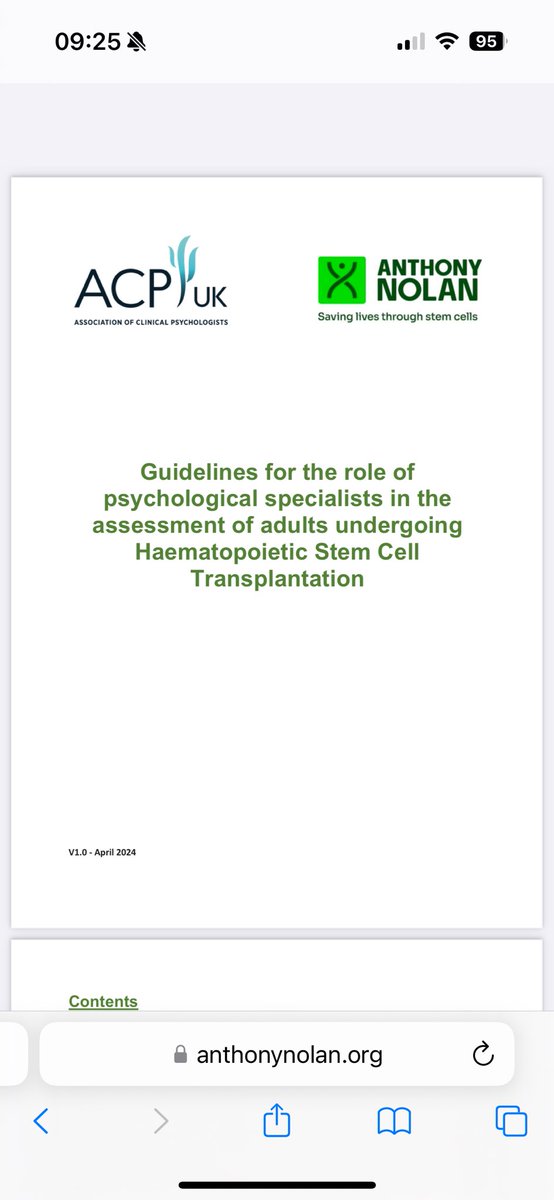 A very exciting start to the day- A presentation on the development of guidelines for psychological assessment in HSCT…the whole audience got there phones out to capture this QR code!! You can find the guidelines on the @AnthonyNolan website: anthonynolan.org/sites/default/… #EBMT24