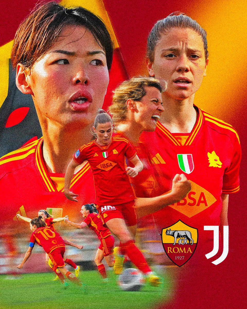 🐺 Alle 18:00 scendiamo in campo al Tre Fontane per #RomaJuve FORZA ROMA 💛❤️ #ASRomaFemminile