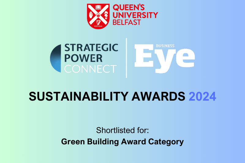 @QUBelfast have been shortlisted for the Business Eye Magazine Northern Ireland Sustainability Awards 2024 🏆♻️

The New Student Hub at @QUBBusiness was entered into the category Green Building Award and has been shortlisted, which is fantastic recognition! 🎉 #QUBSustainability