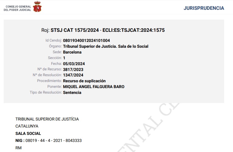 CarmenSalcedoBe's tweet photo. Disponible CENDOJ importante STSJ Cataluña 5/3/2024 #jubilaciónforzosa #CartaSocialEuropea #convencionalidad #CEDS Recuerdo importante comentario @erojotorrecilla 
https://t.co/XpNotuk5WR
https://t.co/8qDg0XkgTO https://t.co/SJhAQIVkAL
