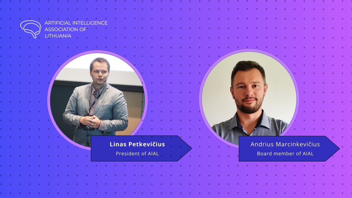 lithuania_ai's tweet photo. Last Monday during General Assembly, our members came together for the decisions shaping our future. We're thrilled to announce that our newly elected leaders are:
🎉President: Linas Petkevičius 
🎉Board member: Andrius Marcinkevičius

#AIAL #LDIA #AI #Lithuania https://t.co/h3jiV2dEqe
