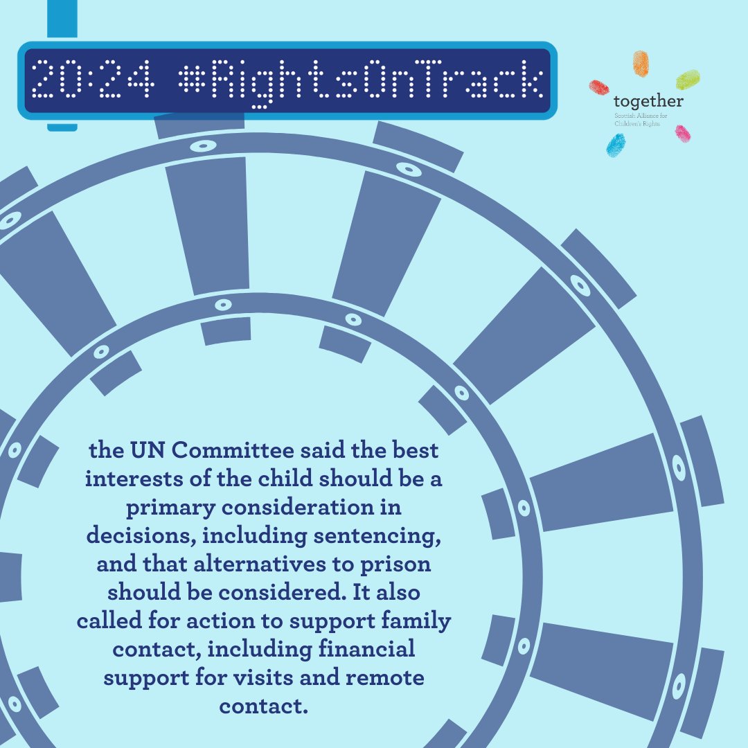 🇺🇳 Exploring Scotland’s ‘to do list’ from the UN! Our 24th post highlights UN's calls that best interests of child should be primary consideration in decisions like sentencing, & that alternatives to prison should be considered Is 🏴󠁧󠁢󠁳󠁣󠁴󠁿 on track? #RightsOnTrack