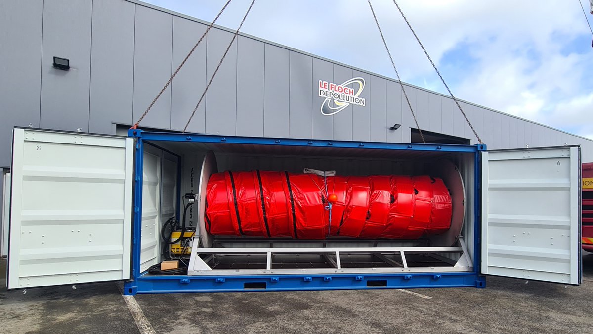 LeFlochDepol's tweet photo. Nous venons de terminer la réalisation de 2 tourets sur-mesure motorisés et containerisés pour le compte de notre client EUROSORB.

We have just completed the production of 2 custom-made motorized and containerized reels for a customer.

More info : https://t.co/Iaho3jXRxT https://t.co/DCPxlsm3m3