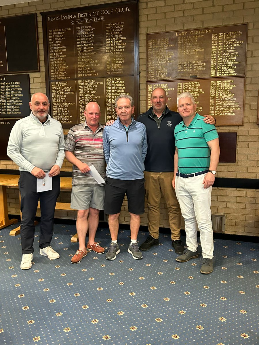 Congratulations to David Jarvis, Alan Scott, Daniel Davenport and Paul McDowie on winning the Masters Yellow Ball Competitions yesterday with 124 points!