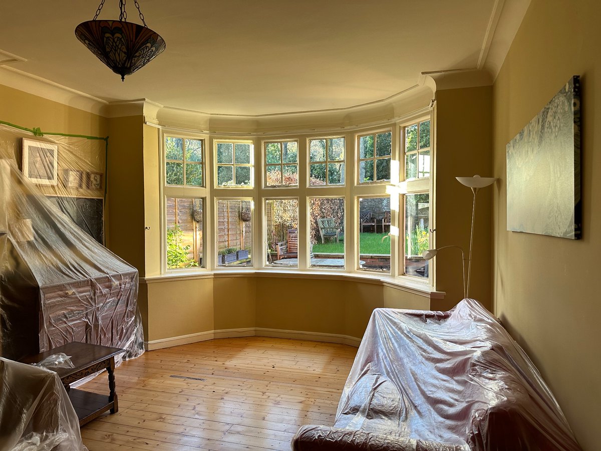 Having this entire window replaced today, which I'm pretty excited about. It's our only single glazed window, absolutely freezing in winter, and none of the windows open any more. Big job though as it's structural.