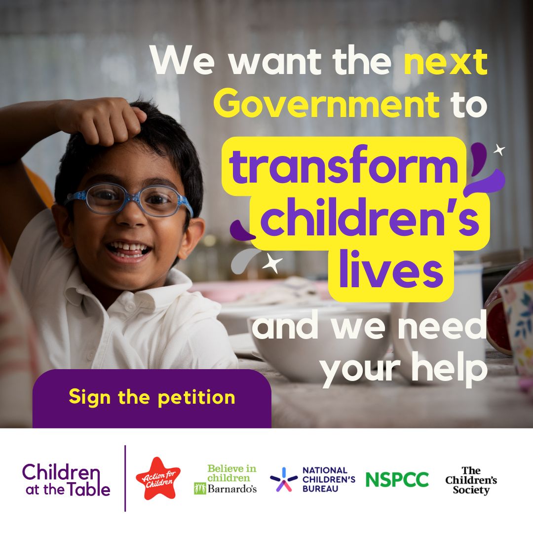 The UK could be the best place in the world to grow up but right now it isn’t. Act today & join almost 25k others in signing a petition calling on the next Government to make good childhoods a priority buff.ly/3vOmAVq We’re proud to be supporting #ChildrenAtTheTable