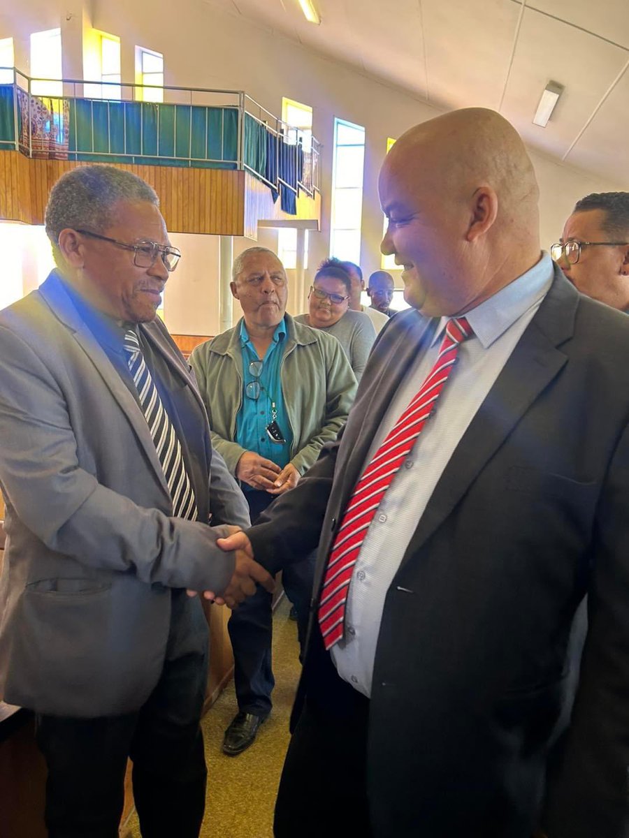 The Namakwa Regional Leadership, led by Cde Mervin Cloete attended the URCSA Sutherland Church Service this morning. In his message, he encouraged the Religious Sector to pray for a fair and peaceful Elections.

#ANCinChurch
#LetsDoMoreTogether
#ANCWeekend
#VoteANC2024