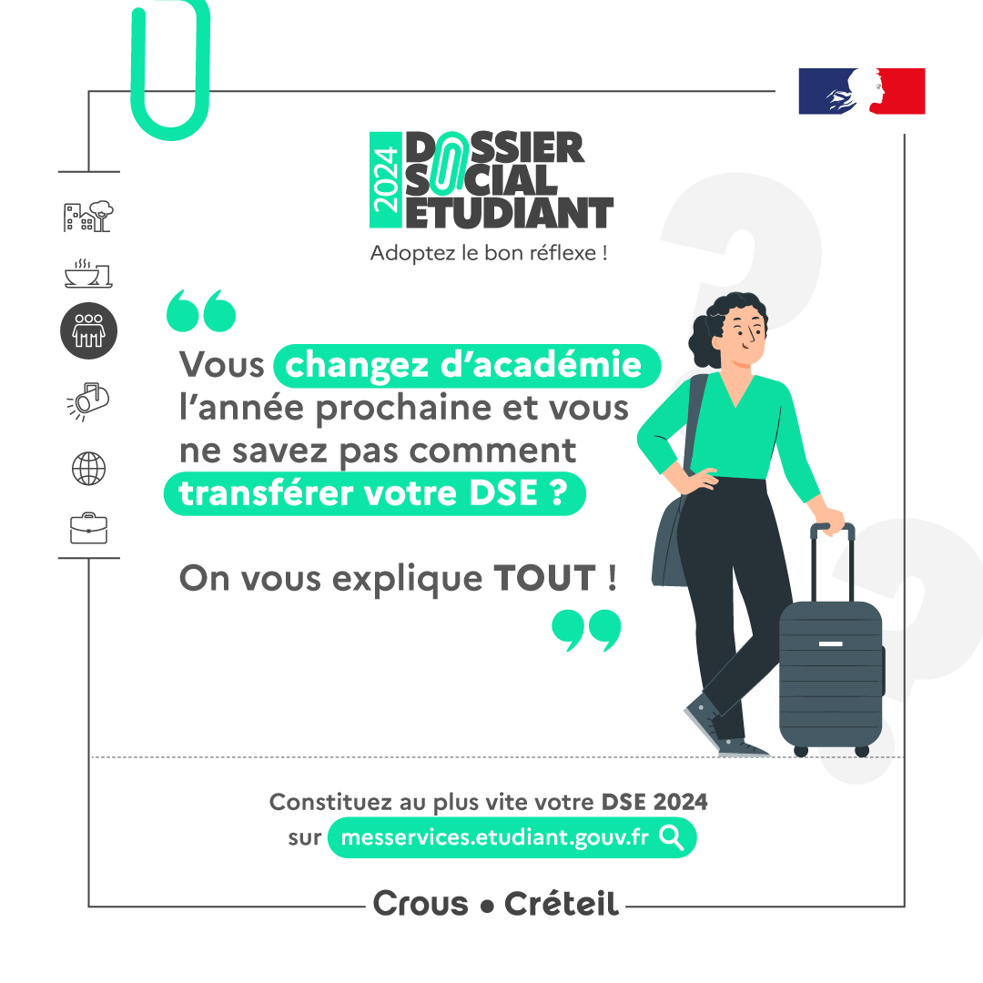 ⏯ Retrouvez la procédure détaillée dans notre vidéo 'Transfert de DSE - Mode d'emploi' ici : bit.ly/3twbYX1 😉 👉 Pour constituer votre dossier, rendez-vous sur messervices.etudiant.gouv.fr @UPECactus @UnivParis8 @univ_spn @UGustaveEiffel #DSE #bourses #logements #étudiants