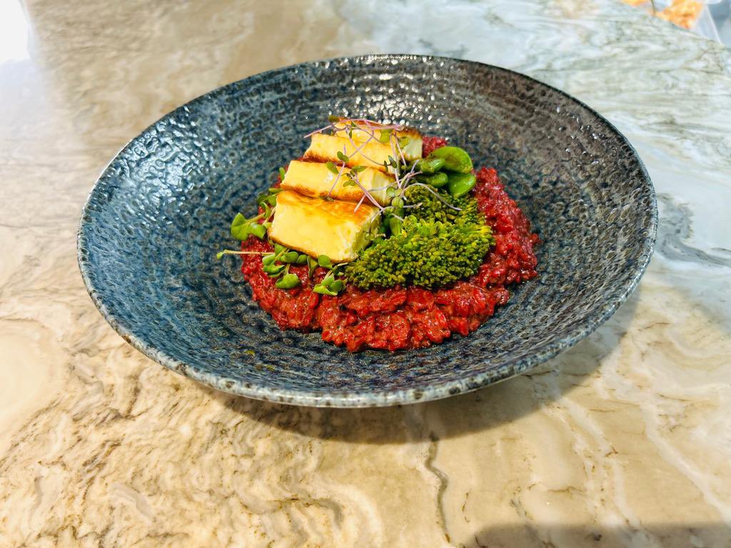 Delight in our new dish: beetroot risotto, a flavorful culinary innovation at Cultura Mombasa - #WorldCuisine now open for lunch and dinner 🍽️✨🍷! #Reservation required on +254 711 118 112 #FineDining #Culinarydelight #foodiehaven #eatingout #mombasarestaurant