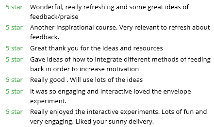 Here's just a small peek at the lovely feedback on @BradleyKBusch's CPD sessions at @LouthAcademy #LGATEduCon ⭐️⭐️⭐️⭐️⭐️
It was an absolute pleasure to be there!