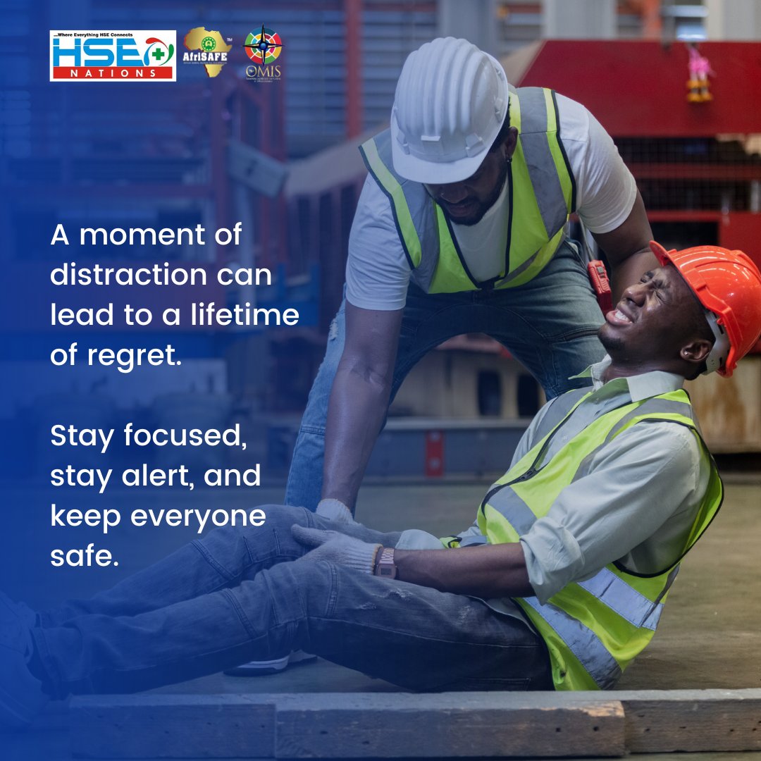 Theomisaward's tweet image. ⛑️At work and in life, focus and alertness are paramount.

Here's your safety boost with a reminder to stay attentive and ensure safety for all🫶.

#HSENations #AfriSAFE #TheOMIS #SafetyFirst #HSE #WorkplaceSafety