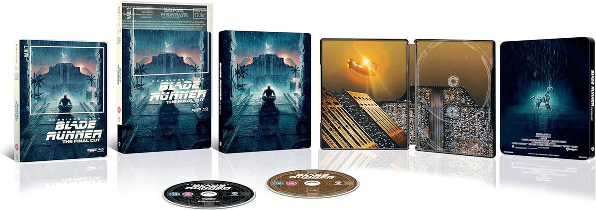 PRE-ORDERS LIVE - Blade Runner Film Vault 4K #steelbook Amazon UK - amzn.to/3U1qimq Zavvi - tidd.ly/3Jl06OI HMV - hmv.prf.hn/l/8j8qdxx Vice Press (with exclusive A2 poster) - vice-press.com/products/copy-… @VicePressNews @Cakes_Comics @mrflorey #physicalmedia