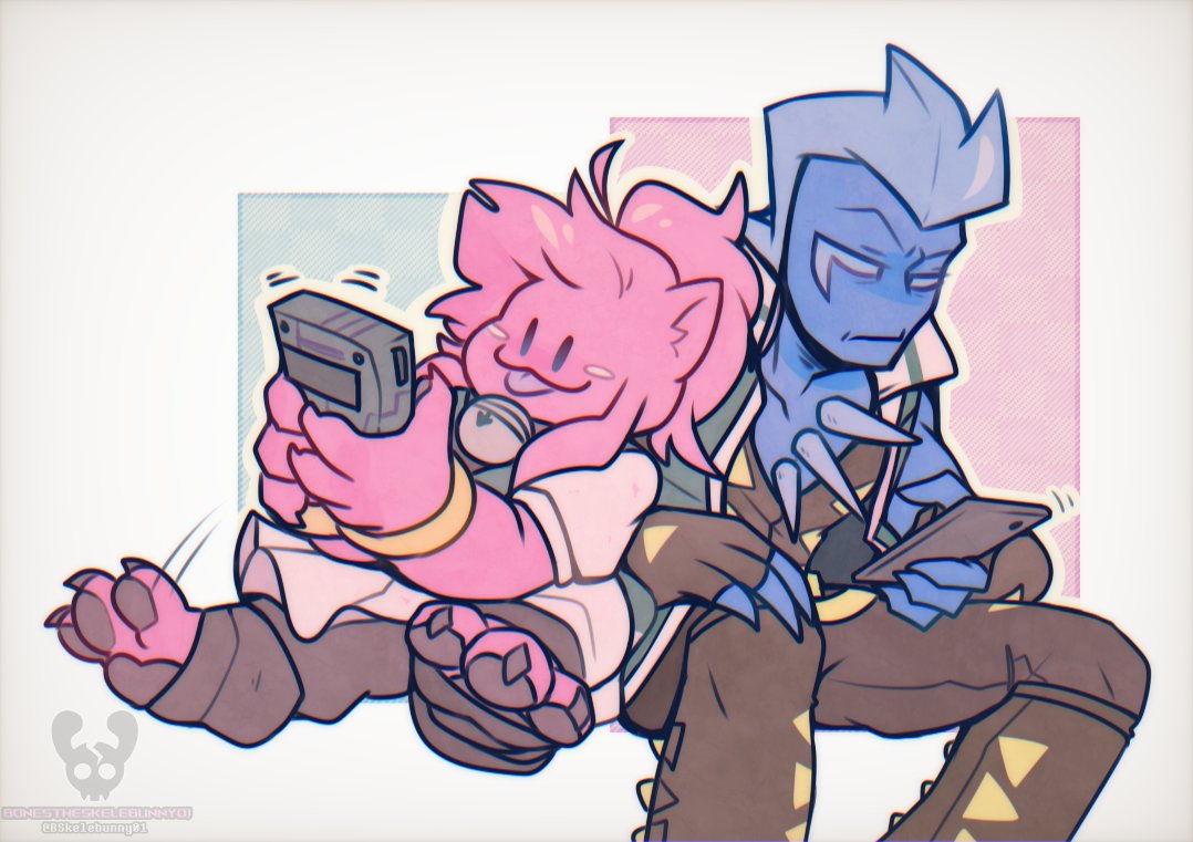 BSkelebunny01's tweet photo. They vibin
a little doodle of these two
#fnfminus #mechathemechasm #bon_furrnex #retrospecter_IPU #oc https://t.co/Uove5dGSeU