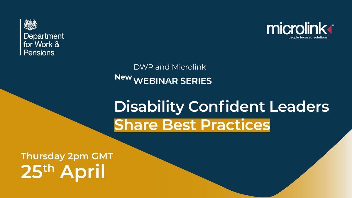 Join us on April 25th as Microlink, leaders in Disability Confident, along with @GeniusWithin and @YoungEpilepsy, share their journeys and 'Best Practices' in accessible recruitment.

Don't miss out – register now: rb.gy/lk2v60

#AccessibleRecruitment #Accessibility