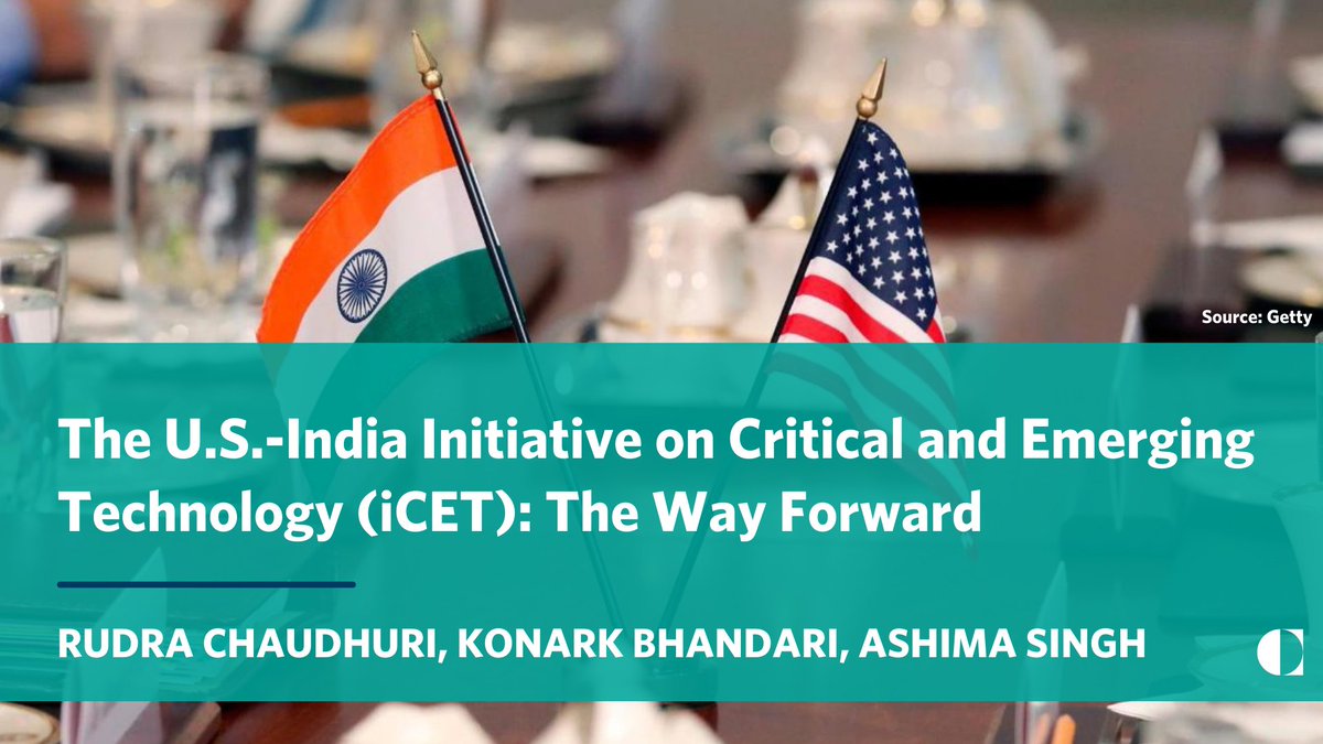 This article by @Rudra_81, @KonarkBhandari, and @_Ashima_Singh highlights critical takeaways from the unofficial discussions led by Carnegie India on the #iCET with officials from both the countries, industry leaders, technologists, fund managers, entrepreneurs, and academics.…