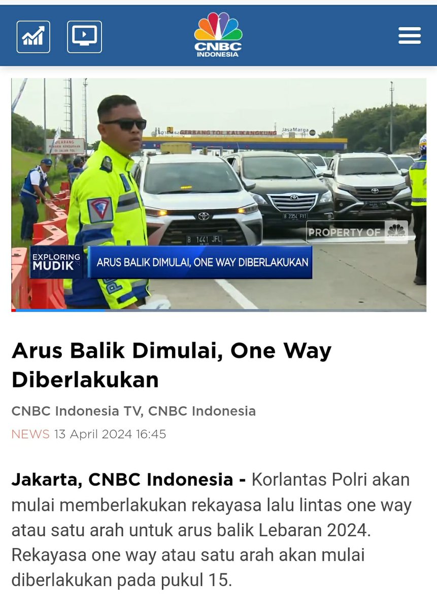 strssovrld's tweet photo. hari ini arus balik mudik lebaran tahun 2024 sudah mulai ramai hingga one way diberlakukan untuk mengantisipasi kemacetan. usahakan untuk tetap #AmanSelamatBerkendara sampai tujuan, bangun Semangat Kembali Beraktivitas https://t.co/GdnrPrvyuf