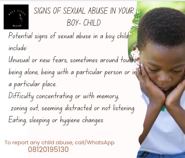 Let's stop shaming the boy child  whenever they speak up about sexual assault. 1 in 20 boys under the age of 18 experience sexual abuse or assault.
Stop the child sexual abuse now!
#boyslivesmatter #boys #childprotection #sexualassaultawareness #mondaymotivations #mentalhealth