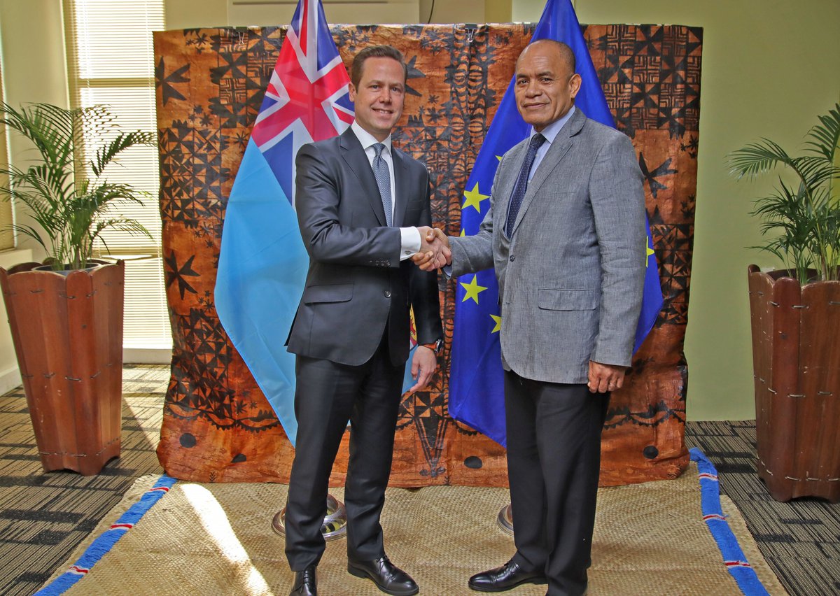 Fiji and the European Union - a strong partnership. Read the joint press release issued following the first EU-Fiji Partnership Dialogue held in Suva, Fiji under Art. 3 of the Samoa Agreement. 🇪🇺🤝🇫🇯 eeas.europa.eu/delegations/fi…
