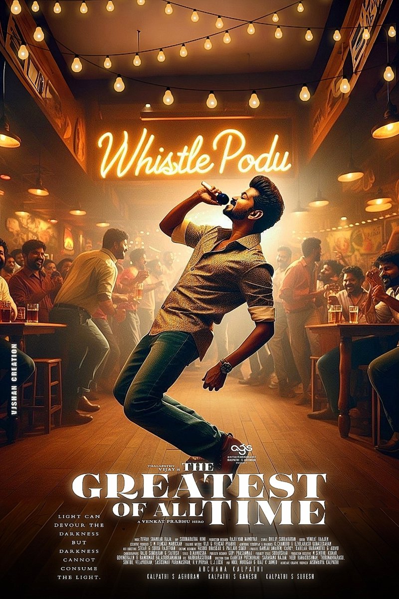 Vjshan555's tweet photo. #vjshan_creation #thalapathy #thegoat #whistlepodu #posterdesign #GoatFirstSingle #secondposter @actorvijay @Ags_production @ItzKeshh @KeralaVijayFC @m_gajan @TeamGOAT2024 @VijayCenaOrton @VijayCenaOrton @vp_offl https://t.co/fdCalHIpUT