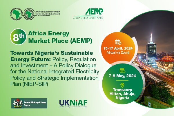 TODAY: The African Development Bank will hold the 8th edition of the Africa Energy Market Place in #Nigeria on the theme “Towards Nigeria's Sustainable Energy Future: Policy, Investment, and Regulation”. 

Visit bit.ly/43GMHtU for more on #AEMP2024. #AEMPNigeria