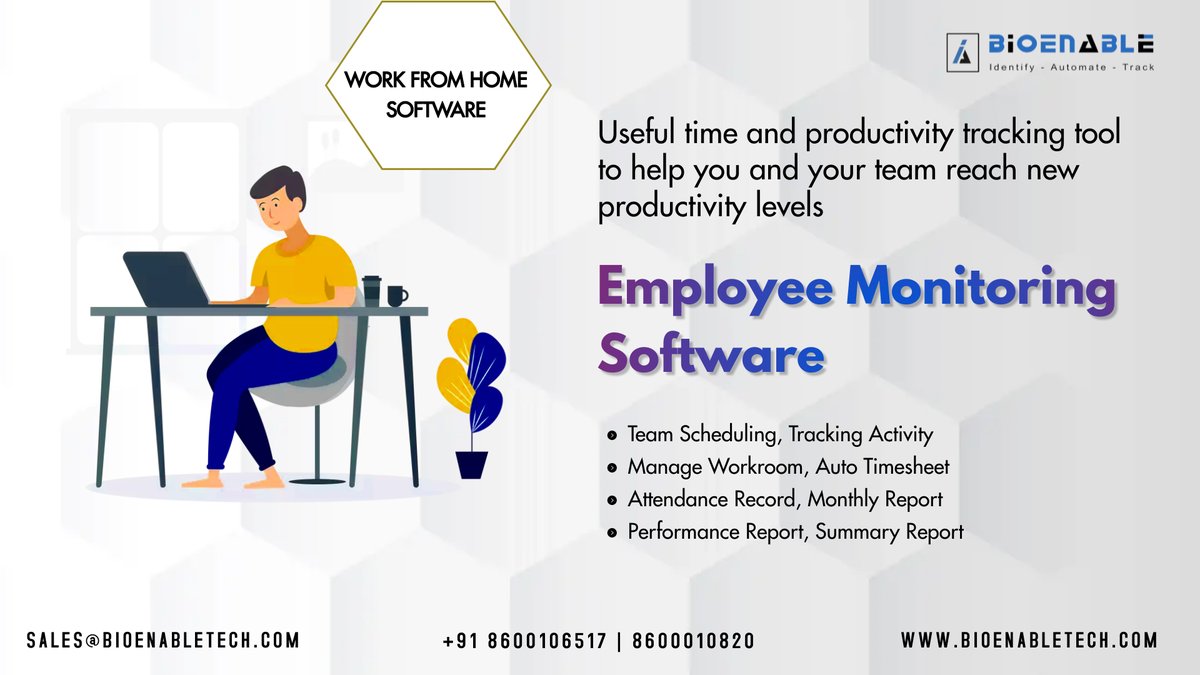 Bioenable's tweet image. 🚀 Boost productivity with SmartSuite Employee Monitoring Software! 👥 Gain real-time insights track productivity and monitor activities to streamline workflows and empower your team.

Empower your team: bioenabletech.com/solutions/arti… 

#SmartSuite #Productivity #Remotework #Software