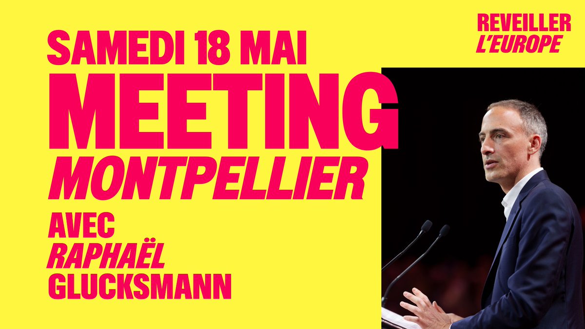 🔴 Rendez vous le 18 mai à Montpellier pour #ReveillerLEurope ! 🔴