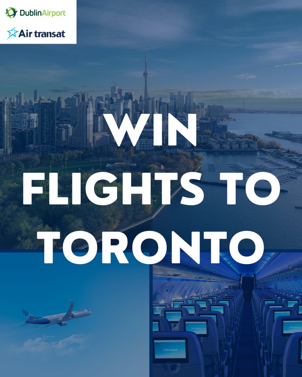 ✨Toronto Flights Competition✨ @airtransat's direct flights to Toronto return for take-off from Dublin Airport this May. We're giving one lucky follower the chance to WIN return flights for two to Toronto, simply like this post and tag who you will bring with you in the…