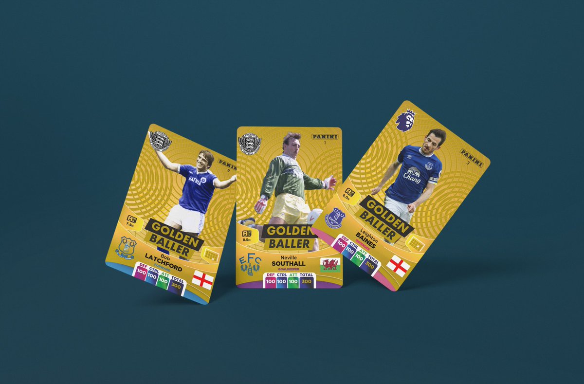🟨 Three more Everton Golden Ballers added to the collection… 🟨 Aluminium cards (playing card size) available at St Luke’s before all home games. Hopefully something for the kids who visit… 🟨 Who would you like to see going forward… ? #EFC