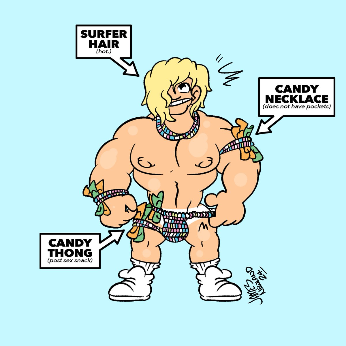 Whilst some people will say an early gay awakening was seeing boxed mens underwear in clothes stores, as a child of cheap beach vacations going in and out of tourist trash stores I think my earliest memory of being exposed to lingerie was in the world of candy underwear. 🍬🍬🍬