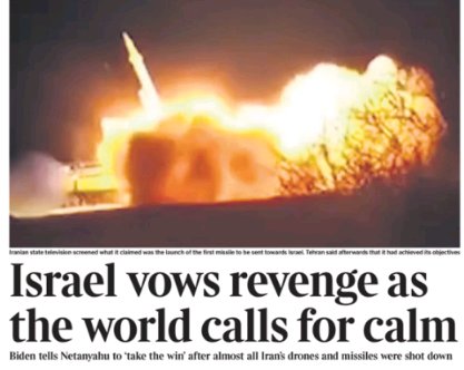 If the Iranian attack was a failure, then why would Israel want revenge? 🤔